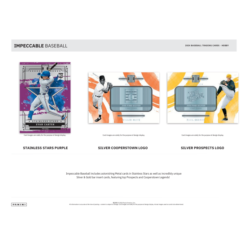 2024 Panini Impeccable Baseball Hobby 3 Box Case