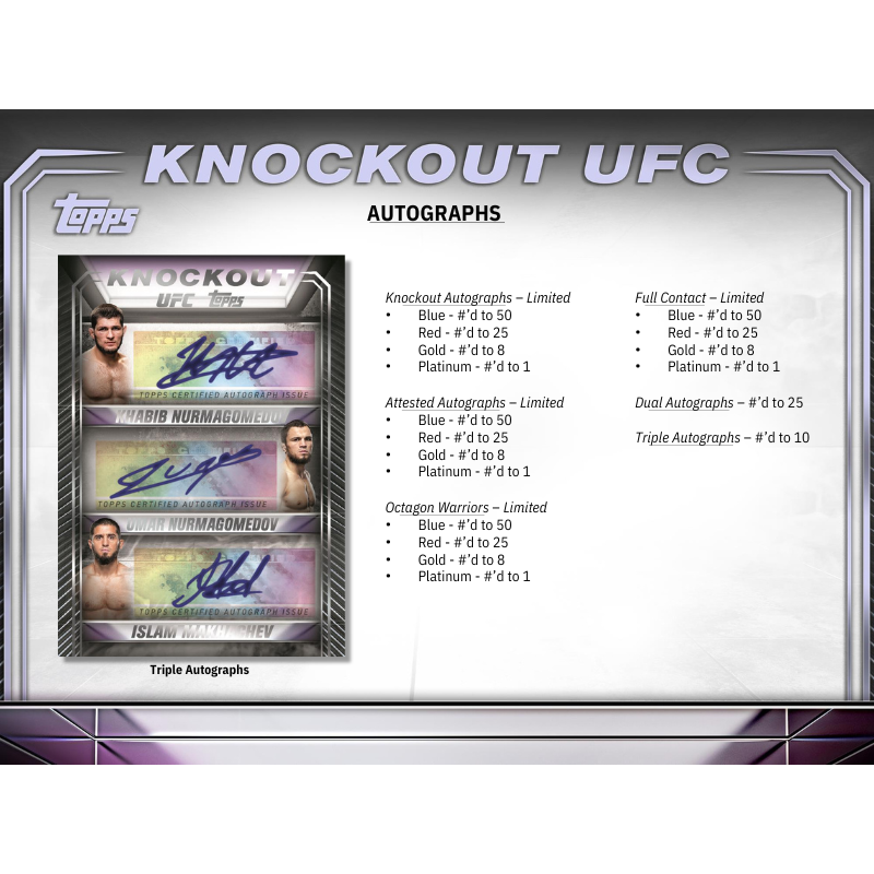 2024 Topps UFC Knockout Hobby 8 Box Case