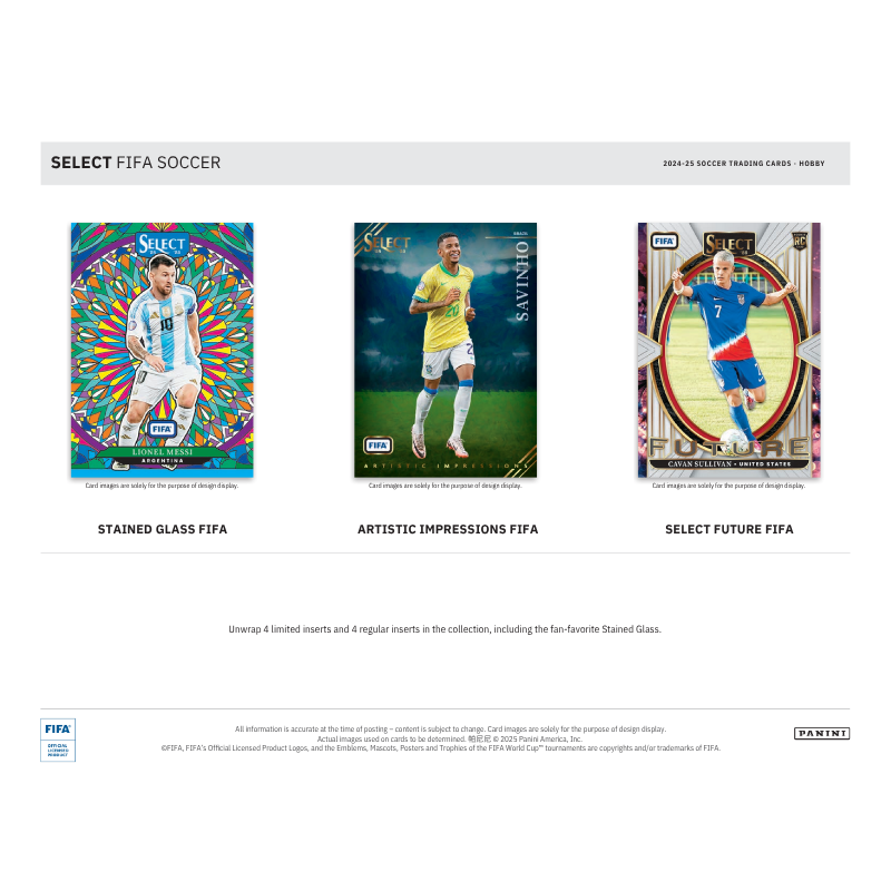 2024/25 Panini Select FIFA Soccer Hobby 12 Box Case