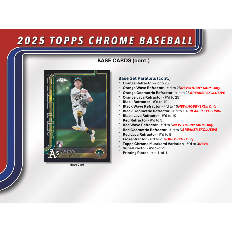 2025 Topps Chrome Baseball Breaker's Delight 6 Box Case